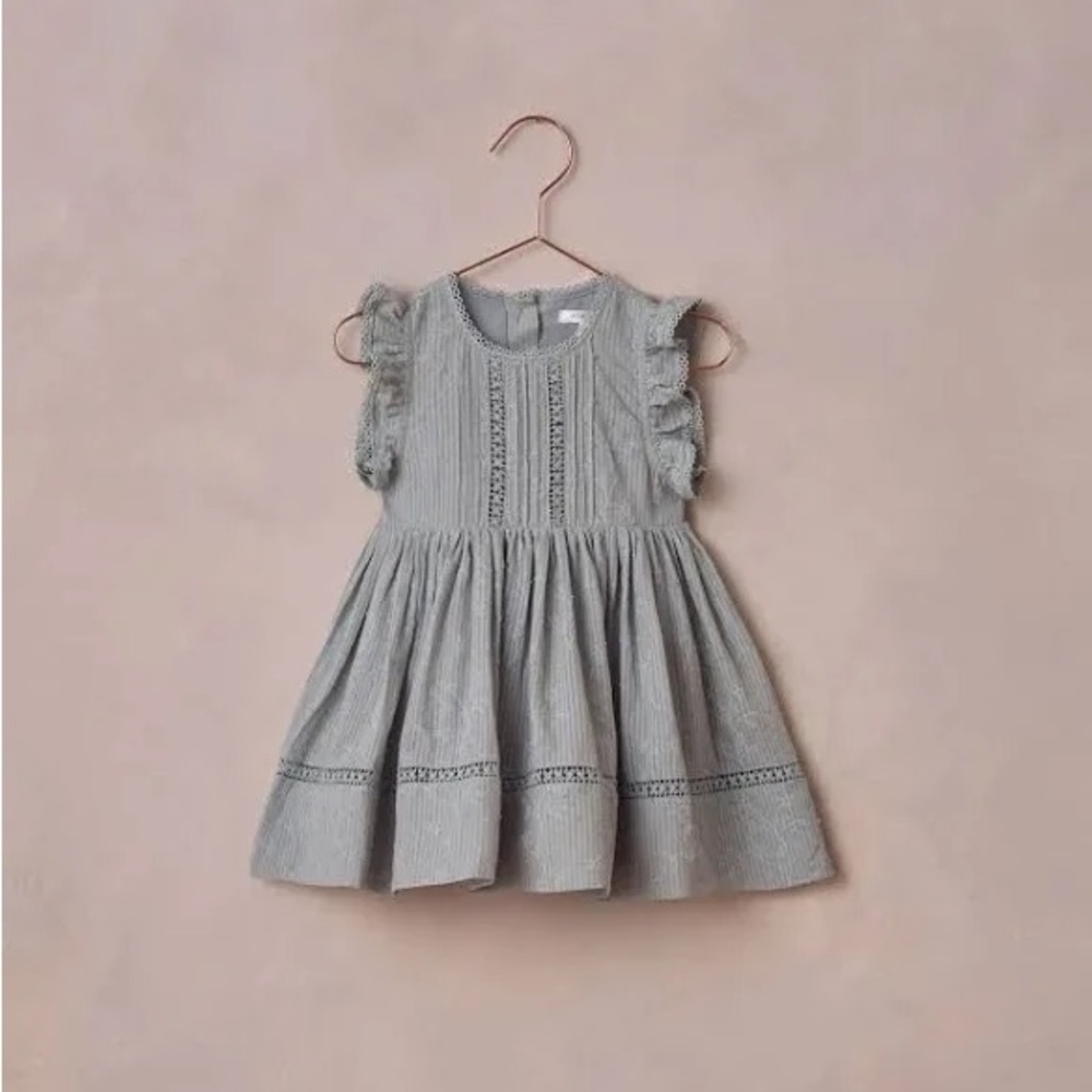 Adorable Gray Ruffle Kids Dress